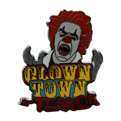 Clown terror pin